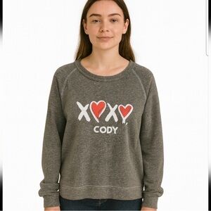 Peloton Gray Rigsby XOXO Cody Sweatshirt Womens Size L